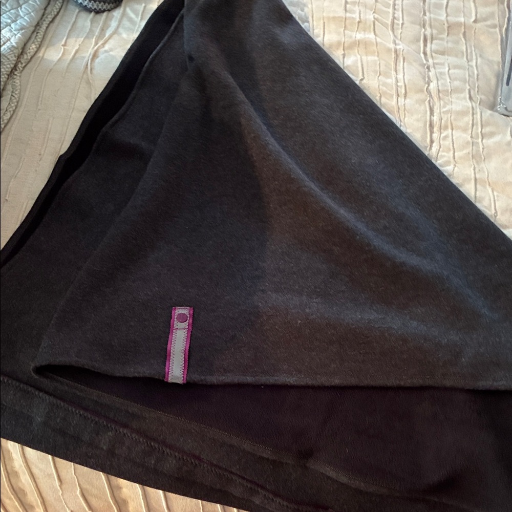 Black Women's infinity scarf with Subtle Purple Accent
